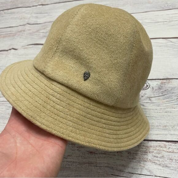 Helen Kaminski Vintage Wool Cloche Hat Caramel Tan One Size - Picture 1 of 5